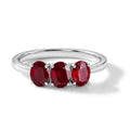 D'Joy Afrikanischer Rubin (Fissure gefüllt) Ring 925 Silber Rhodiniert (Größe 17.00) ca. 1,56 ct