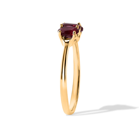 D'Joy Afrikanischer Rubin (Fissure gefüllt) Ring 925 Silber Vergoldet (Größe 18.00) ca. 1,56 ct