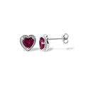 D'Joy Afrikanischer Rubin (Fissure gefüllt) Ohrringe 925 Silber Rhodiniert ca. 2.23 ct