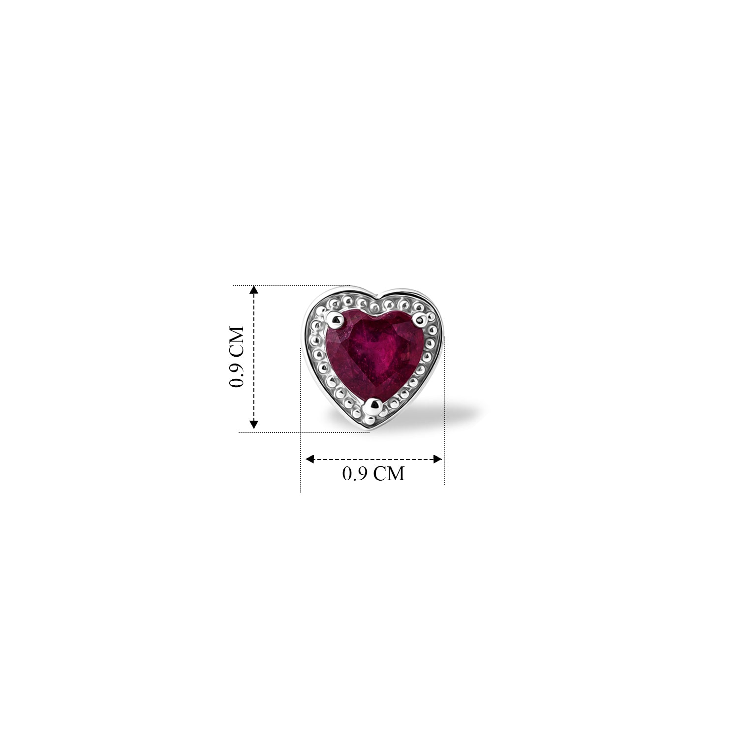 D'Joy Afrikanischer Rubin (Fissure gefüllt) Ohrringe 925 Silber Rhodiniert ca. 2.23 ct