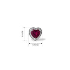 D'Joy Afrikanischer Rubin (Fissure gefüllt) Ohrringe 925 Silber Rhodiniert ca. 2.23 ct
