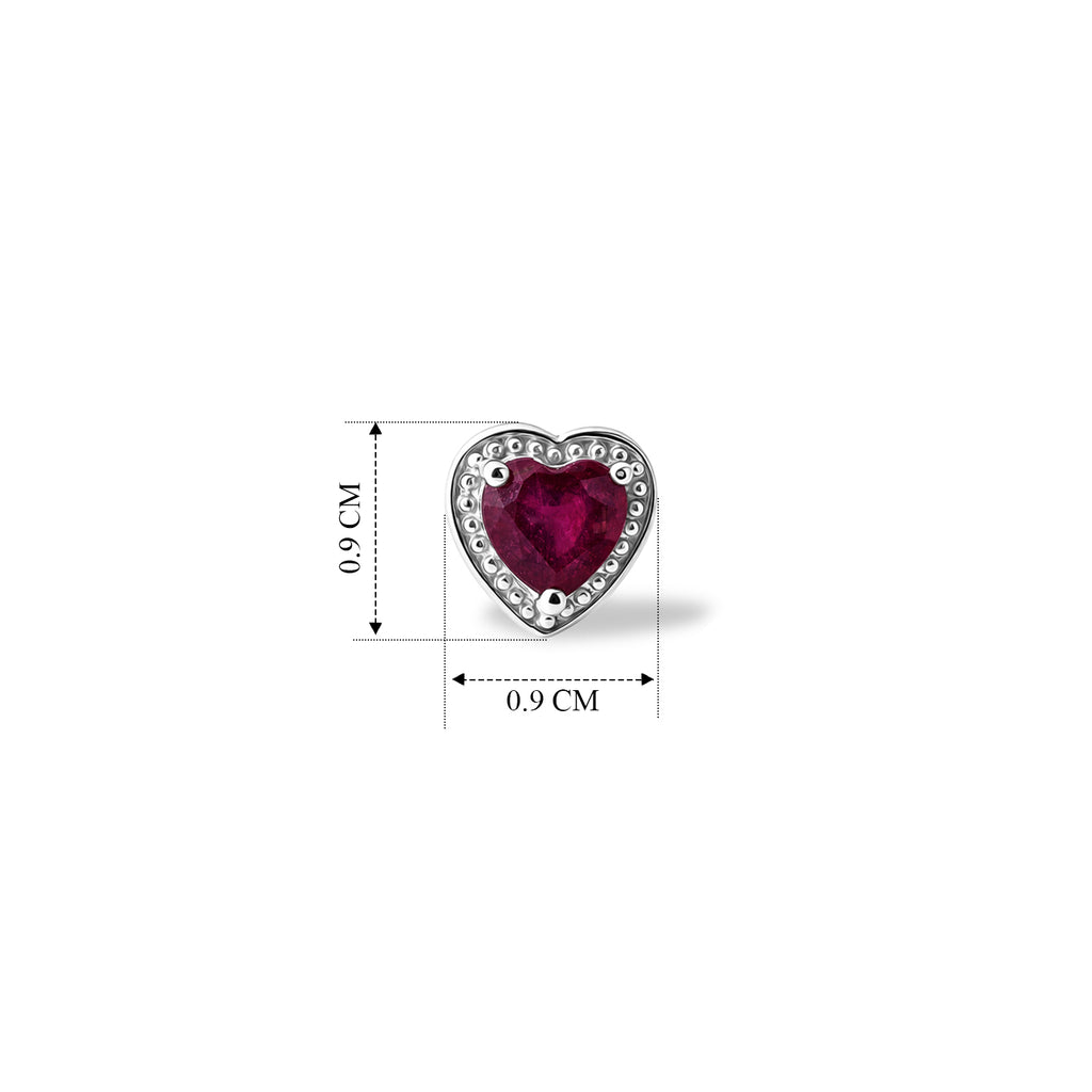 D'Joy Afrikanischer Rubin (Fissure gefüllt) Ohrringe 925 Silber Rhodiniert ca. 2.23 ct