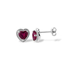 D'Joy Afrikanischer Rubin (Fissure gefüllt) Ohrringe 925 Silber Rhodiniert ca. 2.23 ct