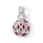 D'Joy Afrikanischer Rubin (Fissure gefüllt) Anhänger 925 Silber Rhodiniert ca. 5.58 ct