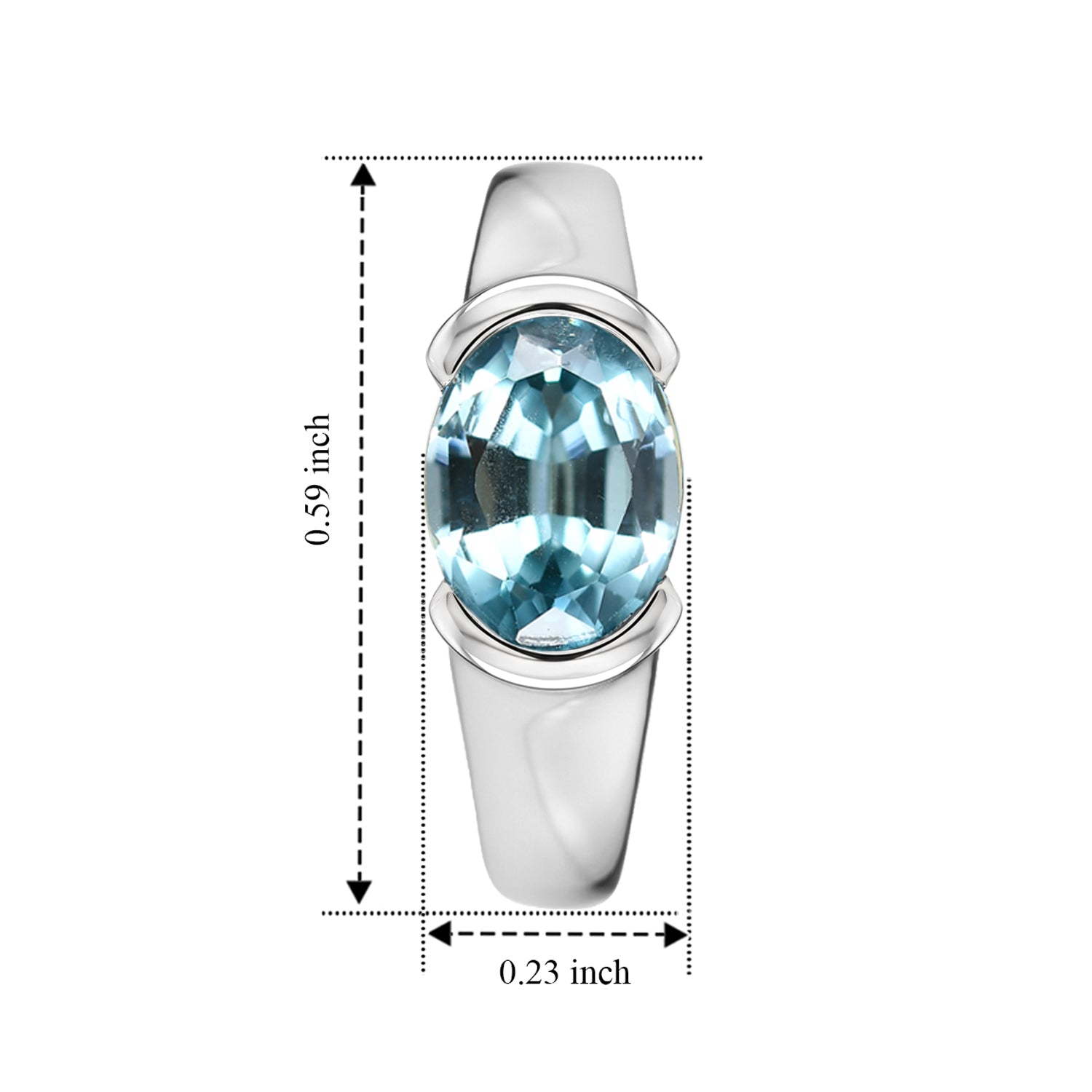 D'Joy AA Blauer Zirkon Ohrringe 925 Silber Rhodiniert ca. 2,38 ct.