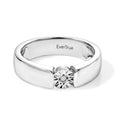 EVER TRUE Weißer Diamant Ring Nickelfreies Messing (Größe 16.00) ca. 0,01 ct