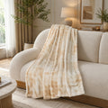 Kuscheldecke in Batik-Optik, 150 x 200 cm, Beige