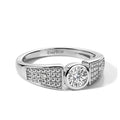 EVER TRUE Weißer Diamant Ring Nickelfreies Messing (Größe 20.00)