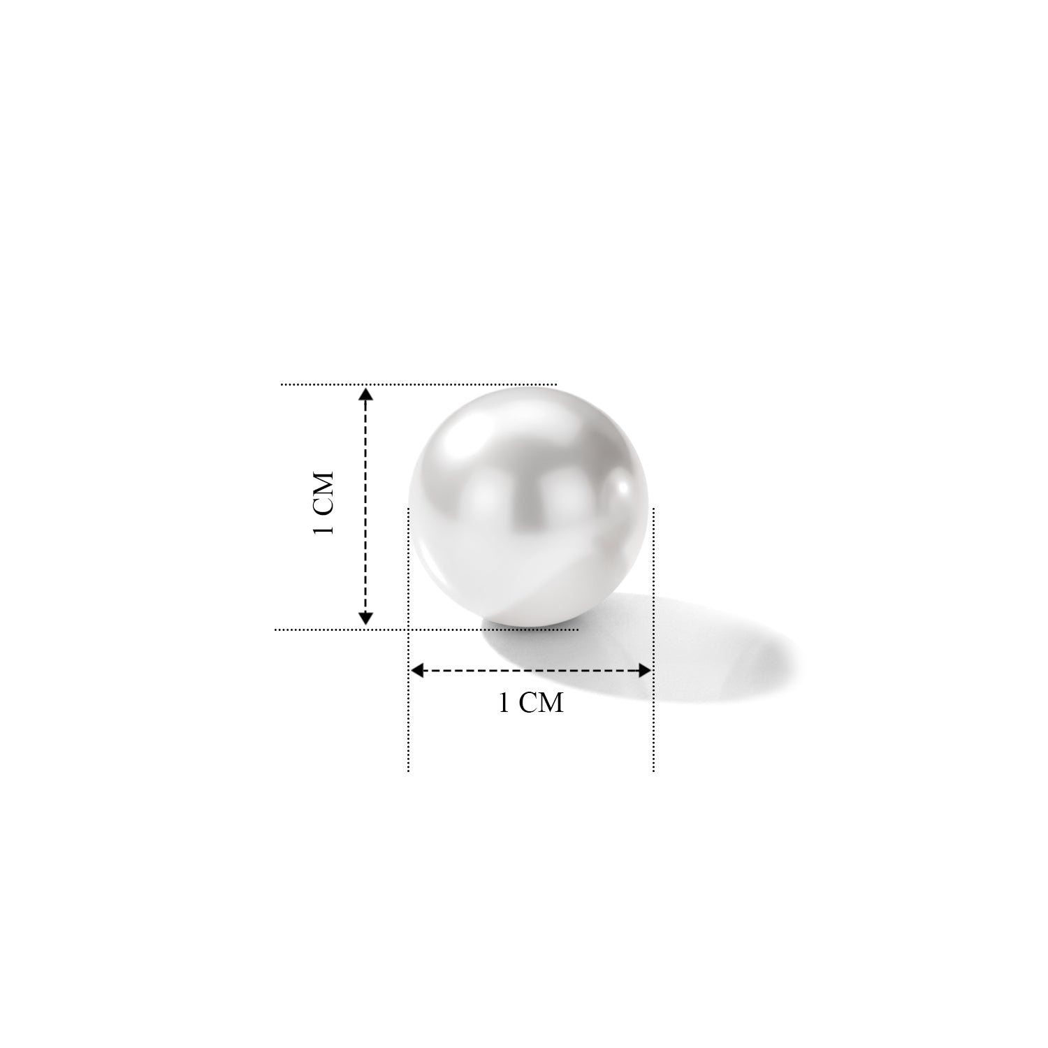 D'Joy weiße Edison Perle (10-11 mm) Solitär Ohrringe, 925 Silber Rhodiniert