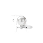 D'Joy Weiße Edison Perle (10-11 mm) Ohrringe 925 Silber Rhodiniert