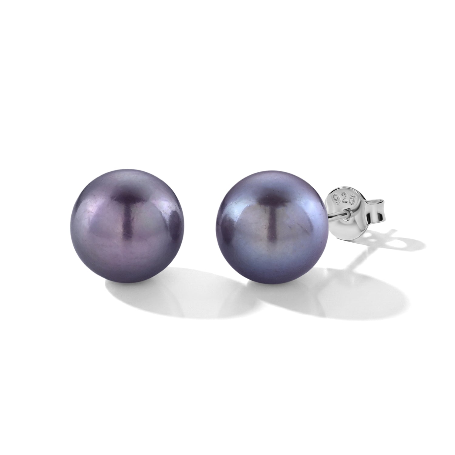 D'Joy Lila Edison Perle (10-11 mm) Ohrringe 925 Silber Rhodiniert