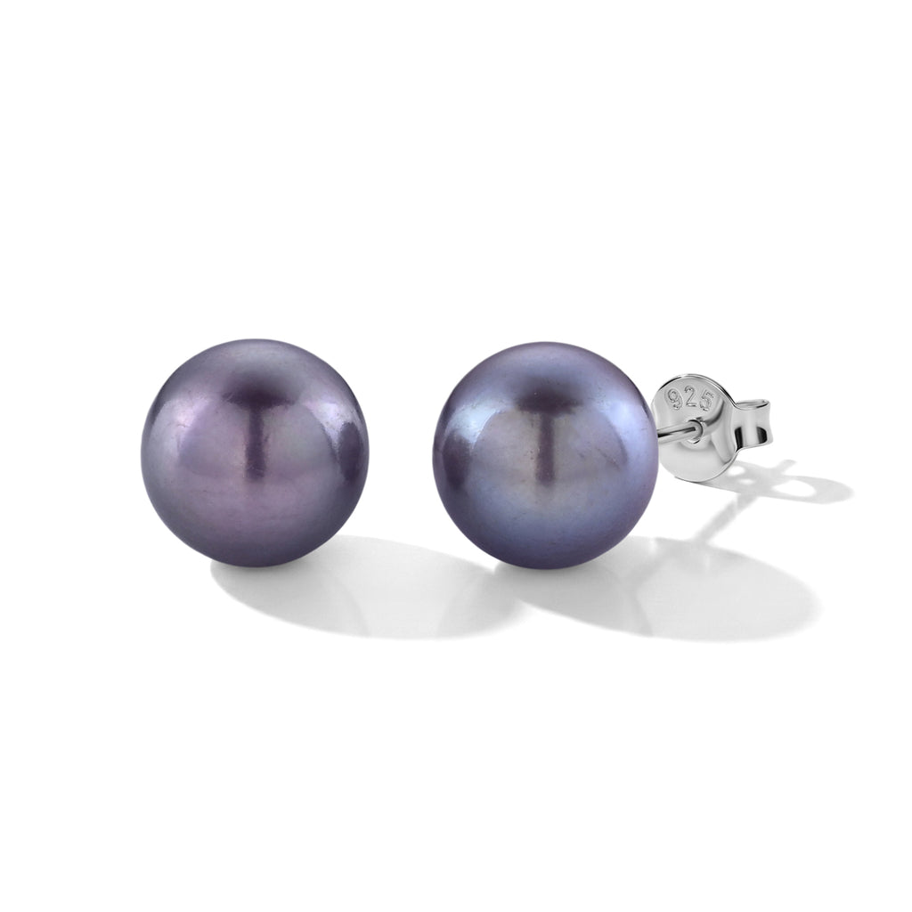 D'Joy Lila Edison Perle (10-11 mm) Ohrringe 925 Silber Rhodiniert