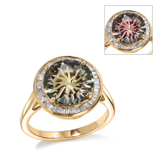 LUXORO AAA Turkizit, Weißer Diamant Ring 417 Gold (Größe 16.50)   (10-16 Werktage Lieferzeit) ca. 4,51 ct