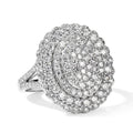 LUXURIANT DIAMOND - Lab Grown Diamant SGL zertifiziert SI-GH Ring 925 Silber Rhodiniert (Größe 21.00) ca. 1,99 ct