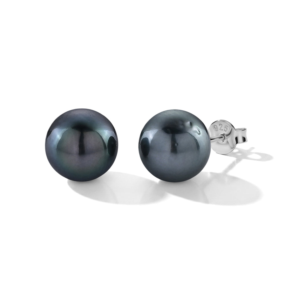 D'Joy Tahiti Perle (8-9 mm) Ohrringe 925 Silber Rhodiniert