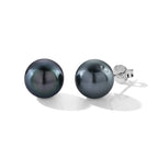 D'Joy Tahiti Perle (8-9 mm) Ohrringe 925 Silber Rhodiniert