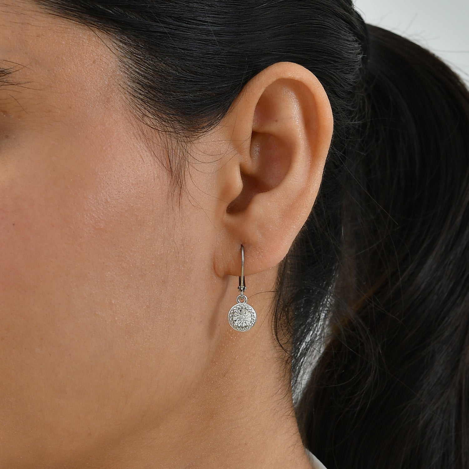 EVER TRUE Weißer Diamant Ohrringe Nickelfreies Messing ca.