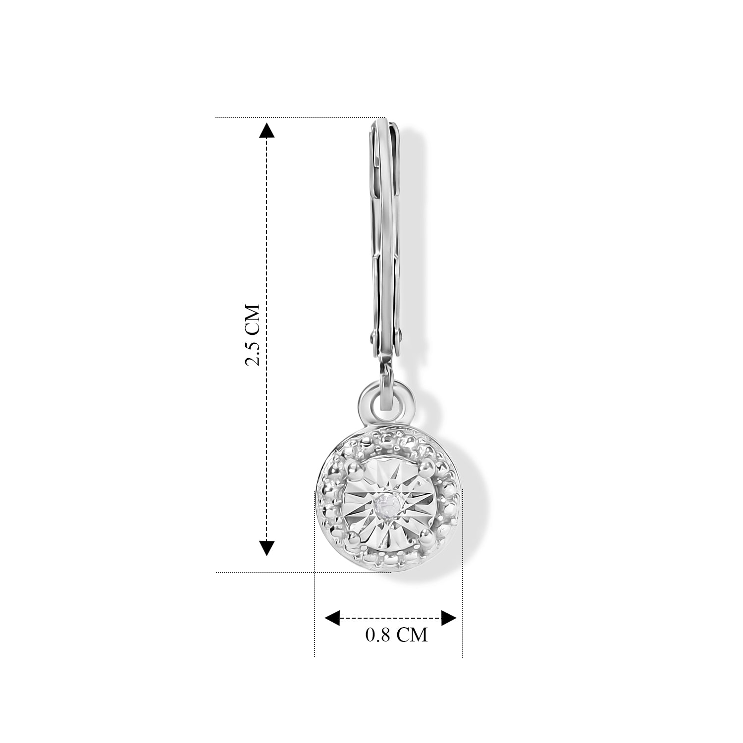 EVER TRUE Weißer Diamant Ohrringe Nickelfreies Messing ca.