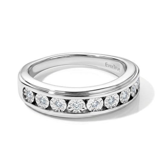 EVER TRUE Weißer Diamant Ring Nickelfreies Messing (Größe 19.00)