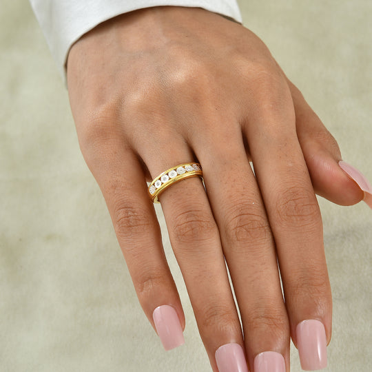EVER TRUE Weißer Diamant Ring Nickelfreies Messing (Größe 21.00)