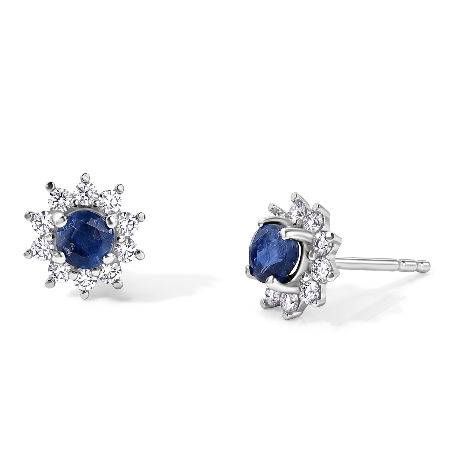 D'Joy Kyanit, Weißer Zirkon Ohrringe 925 Silber Platiniert ca. 1,44 ct.