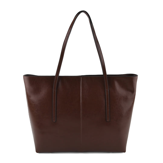 LA MAREY Echtleder-Shopper mit Kartenetui und Schlüsselfinder, 35,5 x 11 x 30 cm, Blau