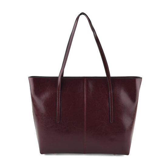 LA MAREY Echtleder-Shopper mit Kartenetui und Schlüsselfinder, 35,5 x 11 x 30 cm, Blau