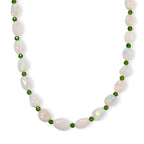 D'Joy AAA Natürlicher, äthiopischer Welo Opal, Natürlicher Chromdiopsid Halskette ca. 45 cm 925 Silber 750 Gelbgold vermeil ca. 44.00 ct