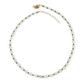D'Joy AAA Natürlicher, äthiopischer Welo Opal, Natürlicher Chromdiopsid Halskette ca. 45 cm 925 Silber 750 Gelbgold vermeil ca. 44.00 ct