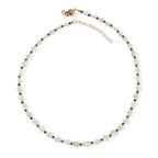 D'Joy AAA Natürlicher, äthiopischer Welo Opal, Natürlicher Chromdiopsid Halskette ca. 45 cm 925 Silber 750 Gelbgold vermeil ca. 44.00 ct