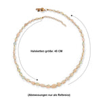 D'Joy AAA Natürlicher, äthiopischer Welo Opal Halskette ca. 45 cm 925 Silber 750 Gelbgold vermeil ca. 48.00 ct