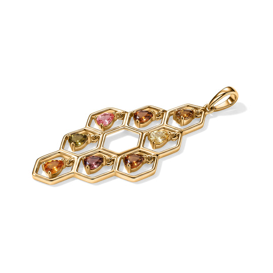 EVER TRUE AA Mehrfarbig-Turmalin Anhänger 950 Kupfer ca. 1.30 ct