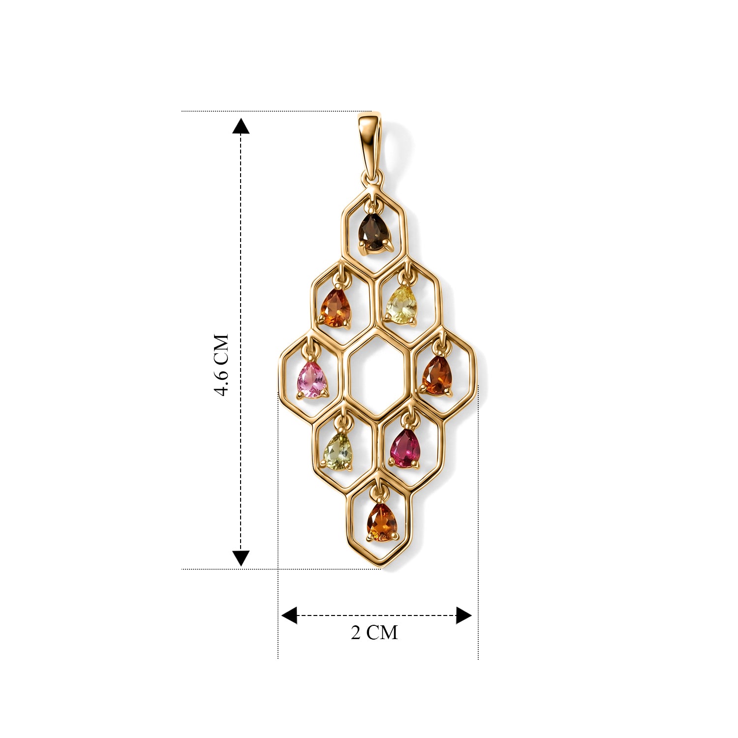 EVER TRUE AA Mehrfarbig-Turmalin Anhänger 950 Kupfer ca. 1.30 ct