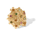 EVER TRUE AA Mehrfarbig-Turmalin Ring 950 Kupfer (Größe 17.00) ca. 1,54 ct