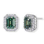 D'Joy AA Grüner Moissanit, Moissanit Ohrringe 925 Silber Rhodiniert ca. 3,55 ct.