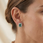 D'Joy AA Grüner Moissanit, Moissanit Ohrringe 925 Silber Rhodiniert ca. 3,55 ct.