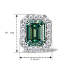 D'Joy AA Grüner Moissanit, Moissanit Ohrringe 925 Silber Rhodiniert ca. 3,55 ct.