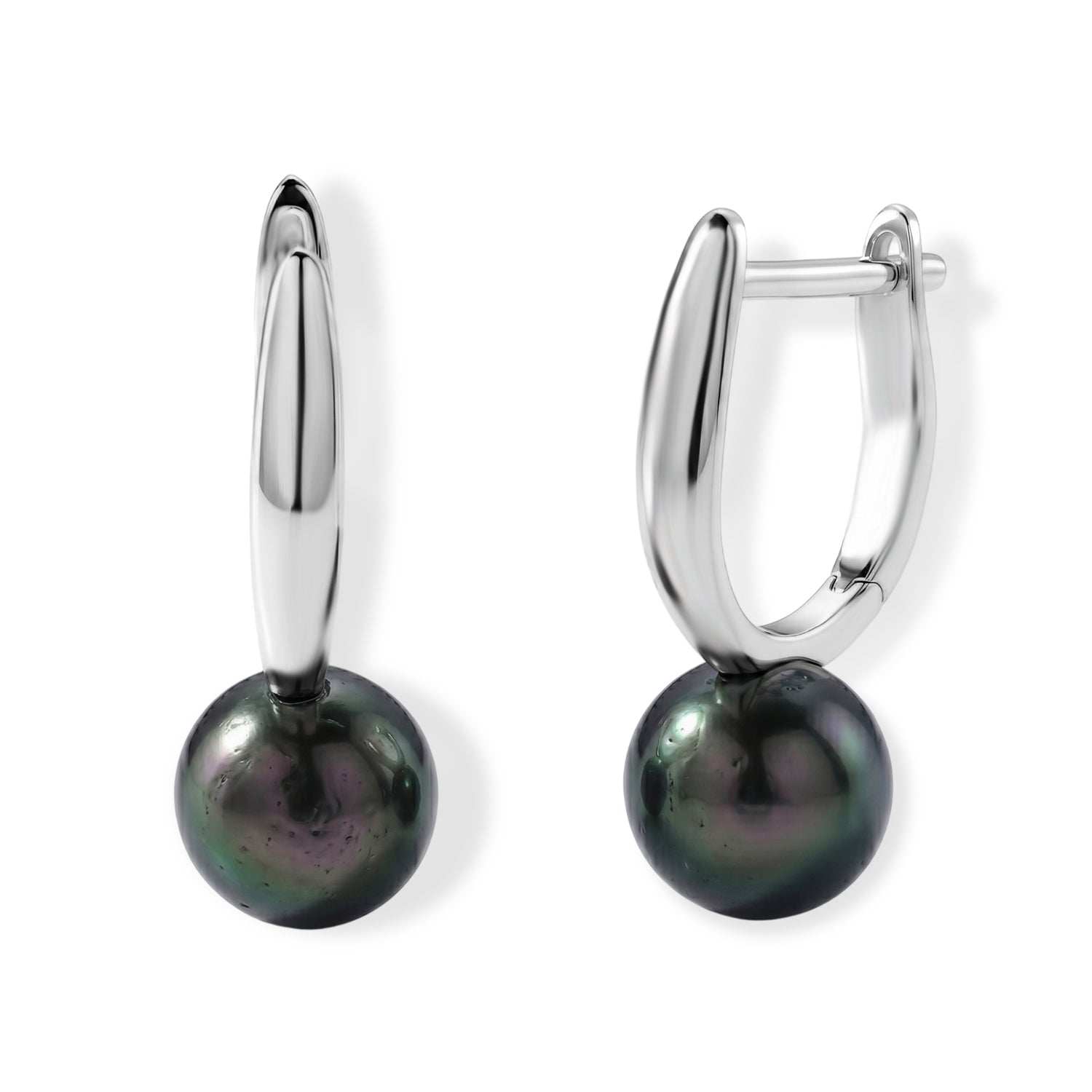 D'Joy Tahiti Perle (8-9 mm) Ohrringe 925 Silber Rhodiniert
