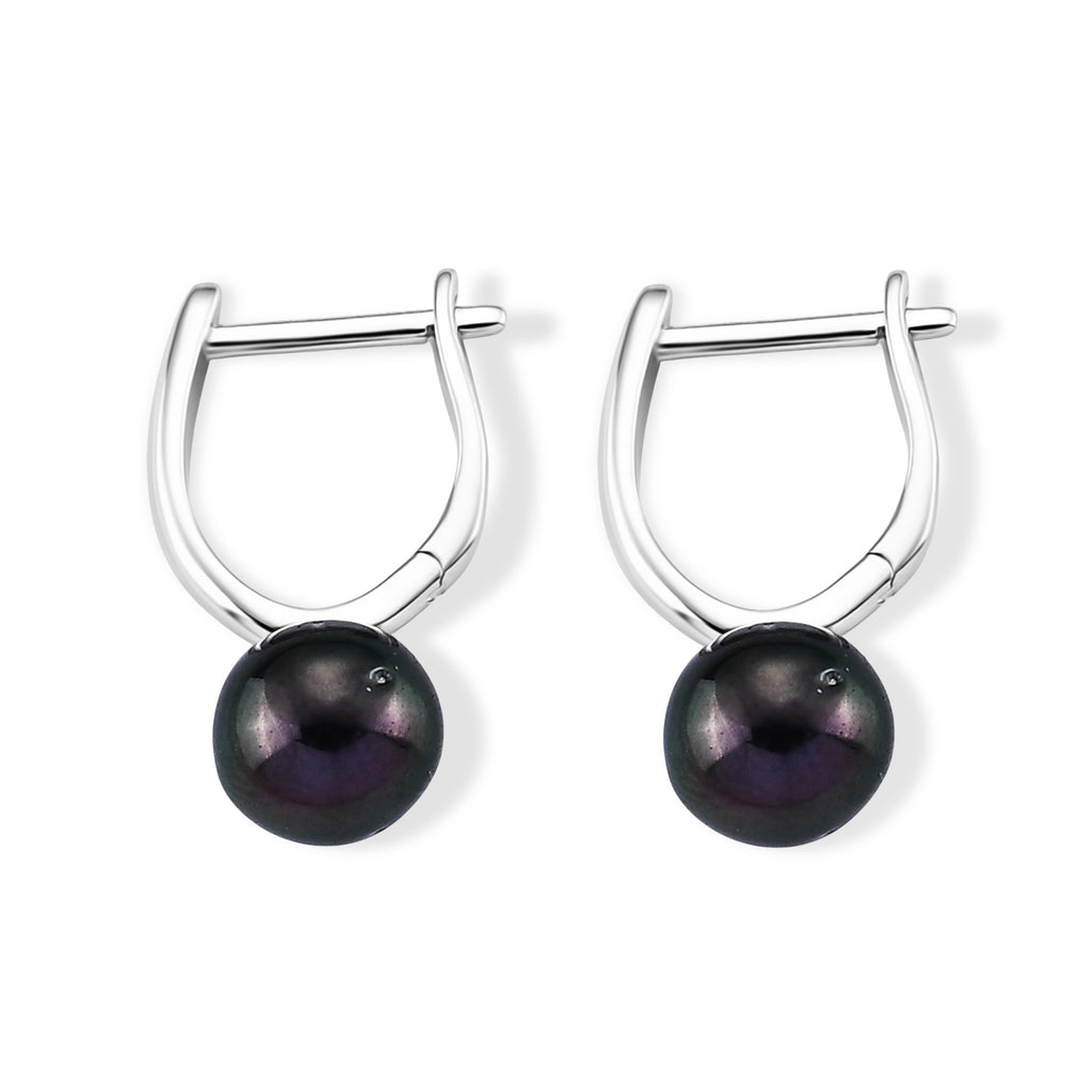 D'Joy Tahiti Perle (8-9 mm) Ohrringe 925 Silber Rhodiniert