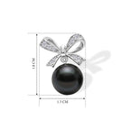 D'Joy Tahiti Perle, Moissanit Ohrringe 925 Silber Rhodiniert 0.19 ct