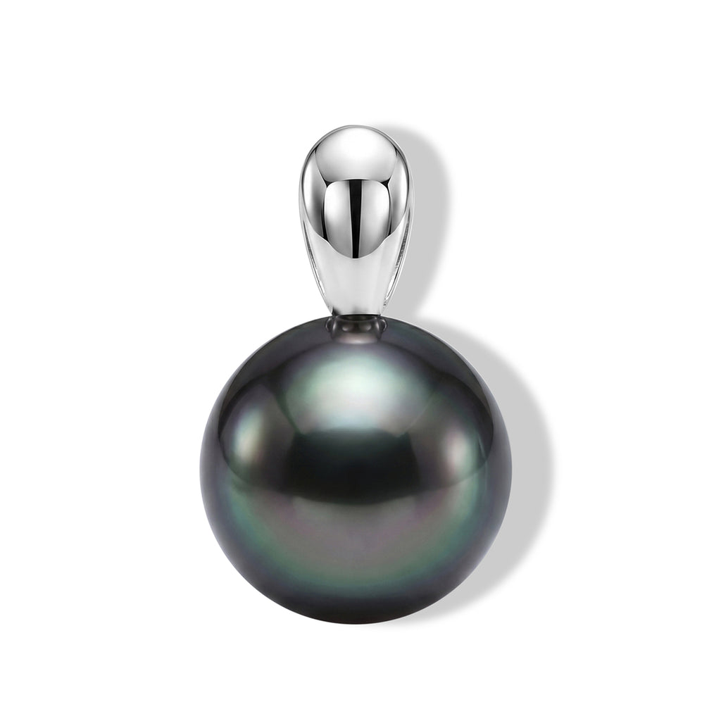 D'Joy Tahiti Perle (9-10 mm) Anhänger 925 Silber Rhodiniert