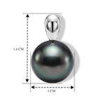 D'Joy Tahiti Perle (9-10 mm) Anhänger 925 Silber Rhodiniert