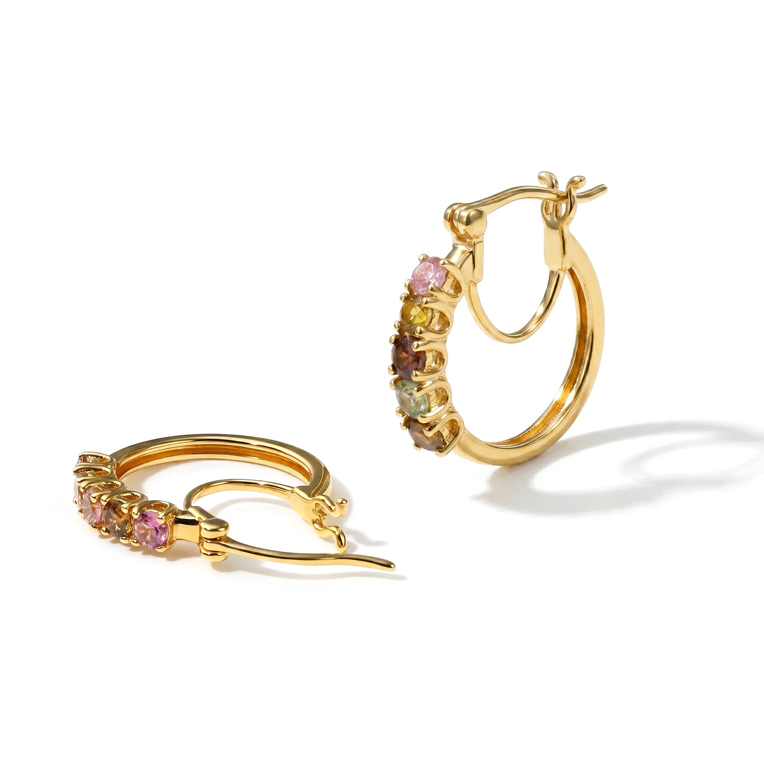 EVER TRUE AA Mehrfarbig-Turmalin Ohrringe Reine Bronze ca. 1,17 ct.