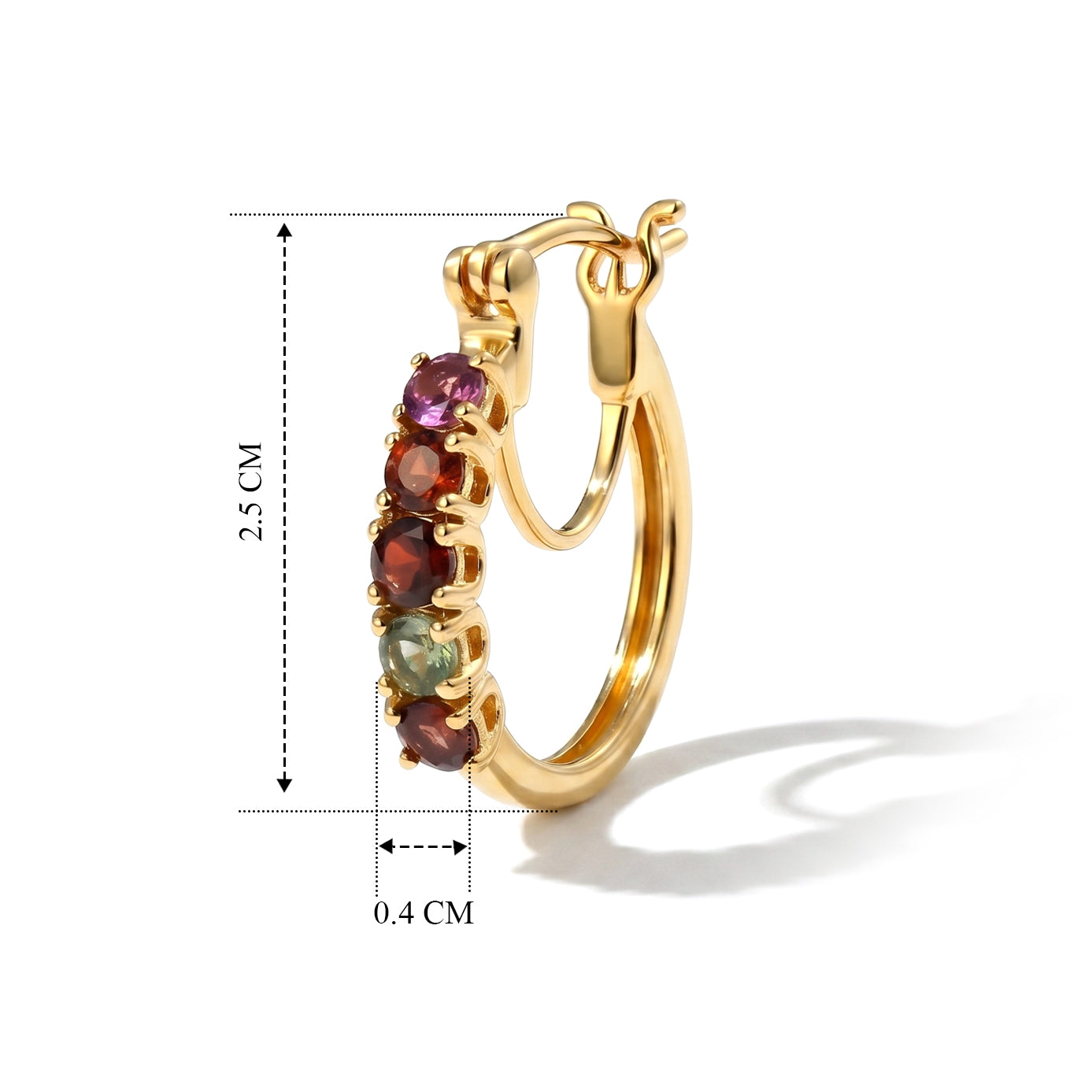 EVER TRUE AA Mehrfarbig-Turmalin Ohrringe Reine Bronze ca. 1,17 ct.