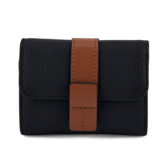 Echtleder-Kartenetui, RFID-Schutz und 12 Kartenfächer, 10 x 8 x 2 cm, Grau