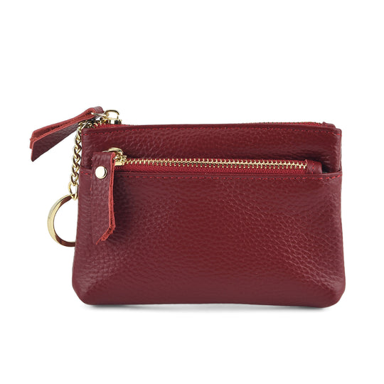 Genuine Leather wallet with keychan Color: black Size:13*9.5 cm    Wall: Genuine Leather Lining: Polyester Exterior:zipped-2 Interior: slip-1