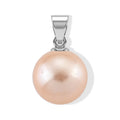 D'Joy Pfirsich Edison Perle Anhänger, (10-11 mm) 925 Silber Rhodiniert ca. 0,00 ct.