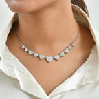 EVER TRUE Weißer Diamant Halskette ca. 50 cm Nickelfreies Messing ca. 0,03 ct.