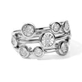 EVER TRUE Weißer Diamant Ring Nickelfreies Messing (Größe 17.00)