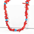 EVER TRUE Koralle, Magnesit Halskette ca. 45 cm 316L Edelstahl Gold ca. 90,00 ct.